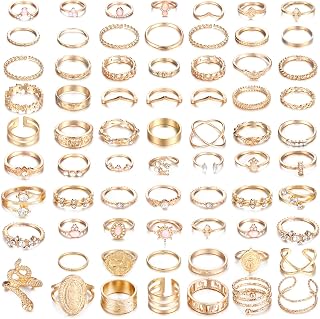 69PCS Gold Plated Boho Knuckle Midi Ring Set Stackable Joint Finger Ring Hollow Carved Vintage Knuckle Rings Set for Women