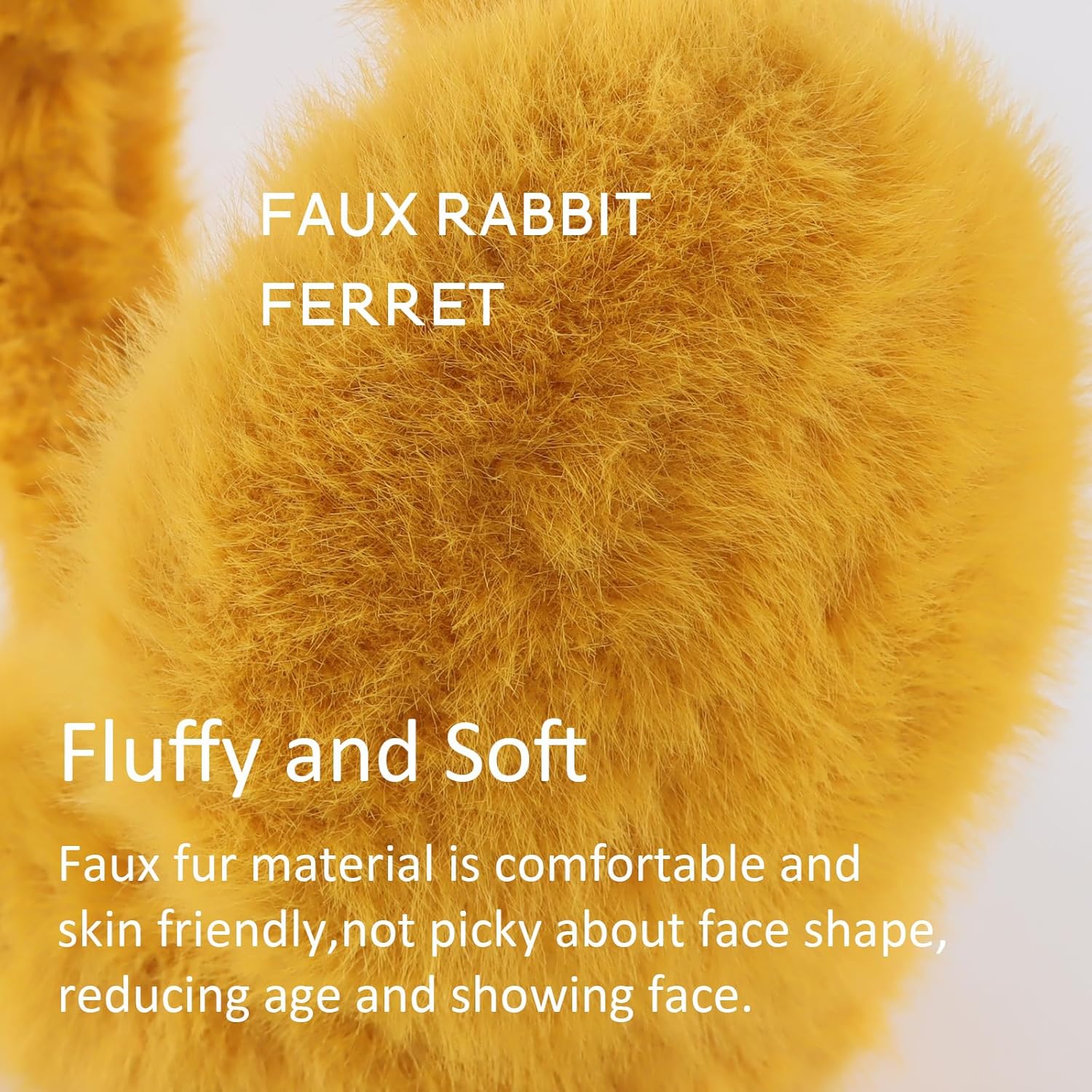 Zsedrut Winter Women Earmuff Foldable Ear Warmer Fluffy Ear Cover Warm Outdoor - Image 3