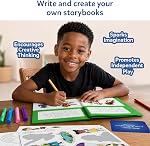 Skillmatics Storybook Art Kit - Create Adventure Stories, DIY Craft & Writing Kit with 300+ Stickers, Scrapbooking & Journal Activity, Gifts for Kids Ages 5, 6, 7, 8, 9, 10