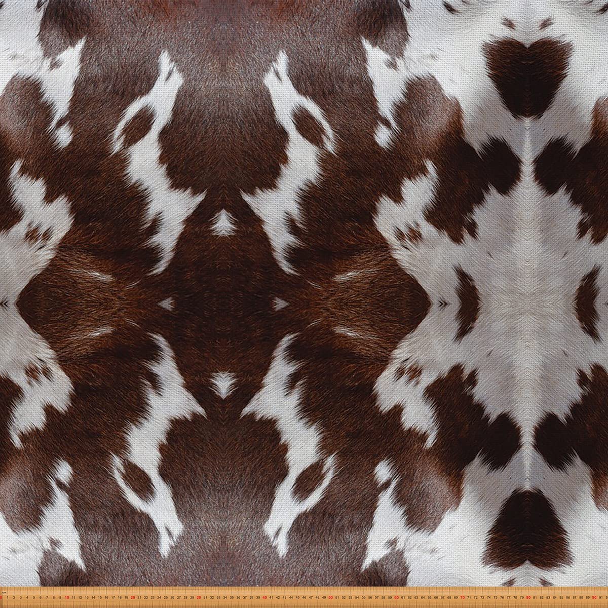 The Yard Western Cowboy Rustic Decorative Fabric - Cow Print Waterproof Brown White Cowhide for Kids Teens Adults - 10 Yards — image 1