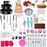 Cake Decorating Kits 567 PCS Baking Set with Springform Pans Set, Rotating Turntable, Decorating Tools, Cake Baking Supplies for Beginners and Cake Lovers