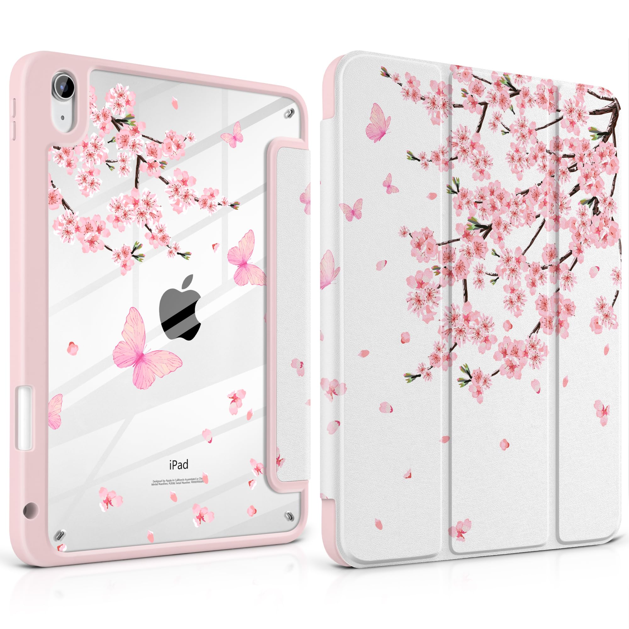Étui pour iPad A16 11 pouces à motif fleurs de cerisier pour le bureau - 8