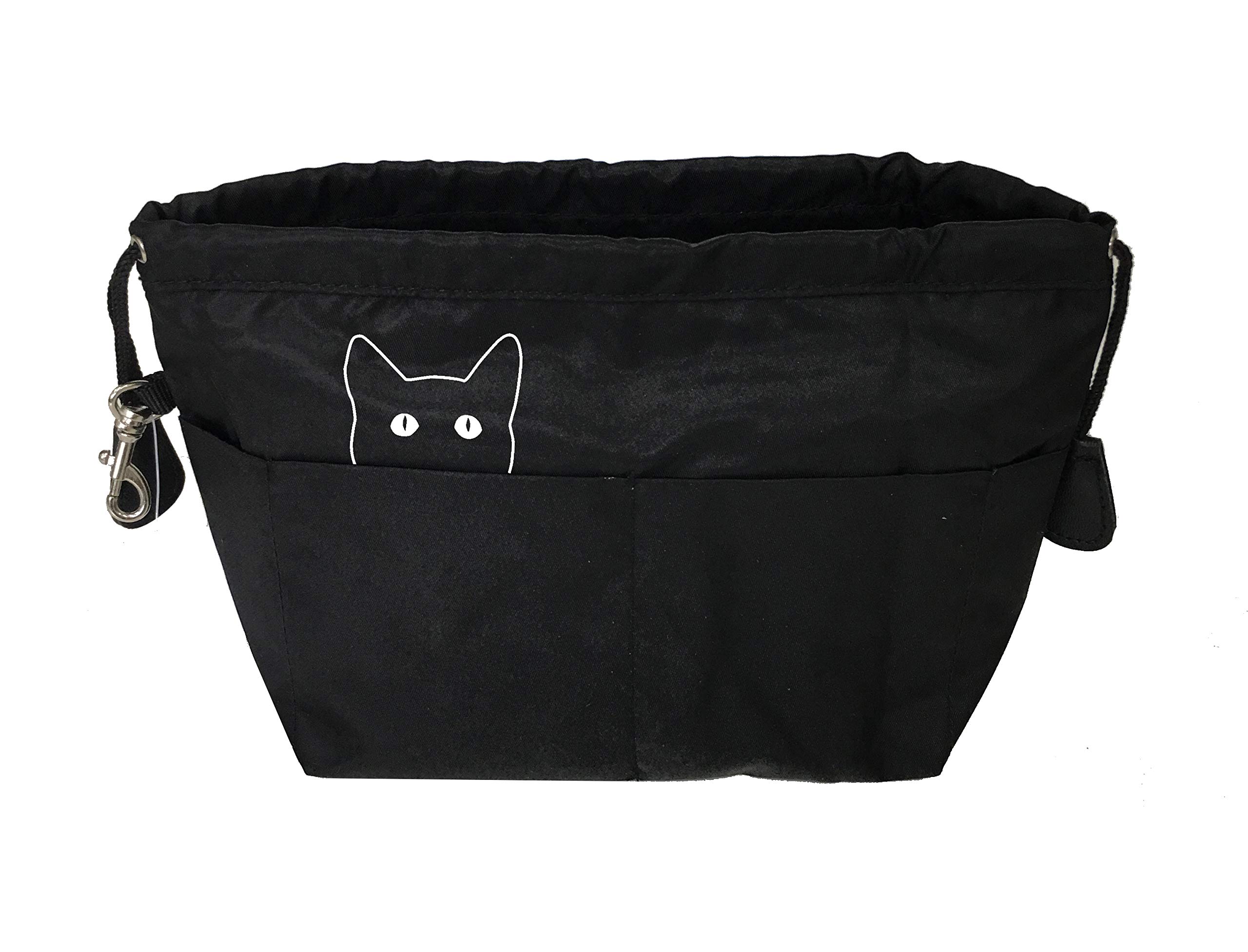 SMATI Bag in bag impermeable organizador de bolsos de mujer con 12 bolsillitos de almacenamiento(Gato)