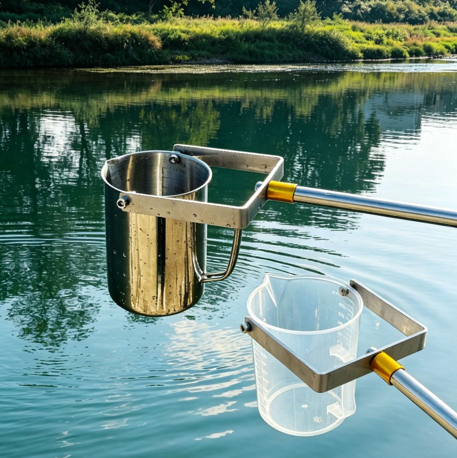 Mestolo per campionatore a pendolo in acciaio inossidabile, paletta per campioni di liquidi, per industrie, laboratori e campi, 500 ml, 1000 ml, cucchiaio telescopico per campionamento, plastica