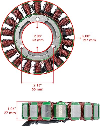 Miniatura 2 de Caltric Estator compatible con Suzuki Lt-A750X Lt-A750Xp Kingquad 750 2008-2015 Magneto