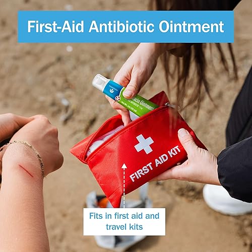 Miniatura 4 de Ungüento antibiótico de bacitracina con zinc USP  1 oz de ungüento antibiótico tópico de primeros auxilios, caja de 72  Ayuda a prevenir infecciones