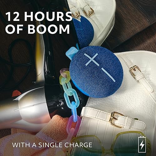 Miniatura 6 de Ultimate Ears MINIROLL Altavoz Bluetooth ultra portátil impermeable, graves grandes, IP67 a prueba de polvo, rango de 131 pies, azul suave