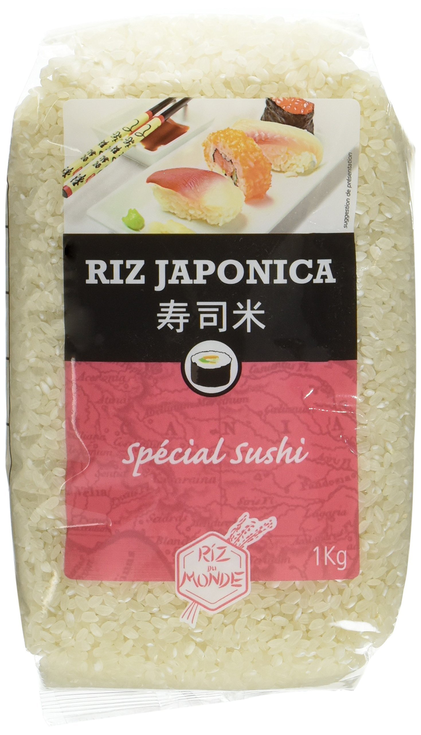 Riz du Monde Japonica - Arroz para sushi (1 kg, 5 unidades)