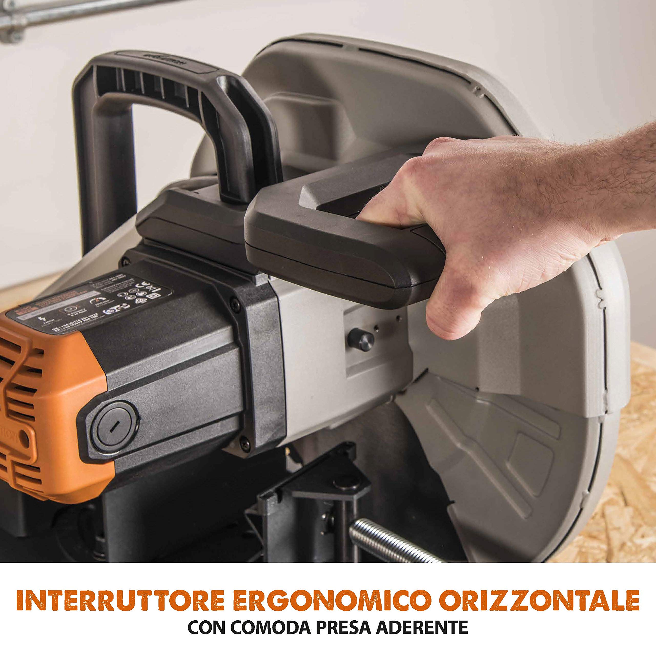 Evolution Power Tools 083-0003 R355Cps Troncatrice Per Ferro Multi Materiale, Esegue Tagli Su Acciaio, Alluminio, Plastica E Legno Anche Con Chiodi, 355 mm