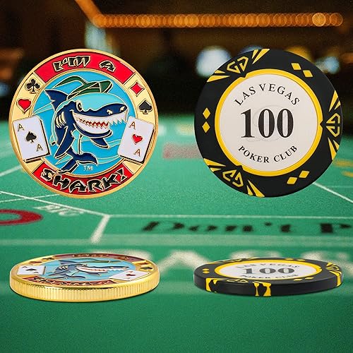 Miniatura 7 de LuluCircle Protector de póquer, Pesos para póquer, regalos de póquer para hombres, protector de tarjetas de póquer, accesorios de póquer, fichas de