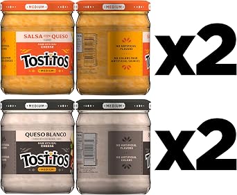 Tostitos Queso Paquete variado, 4 unidades, 15.4 onzas paquete de 4