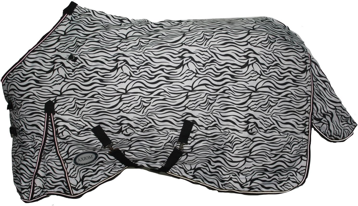 AXIOM 1800D Zebra Ballistic Nylon Super Tough 300G Horse Blanket - 66"