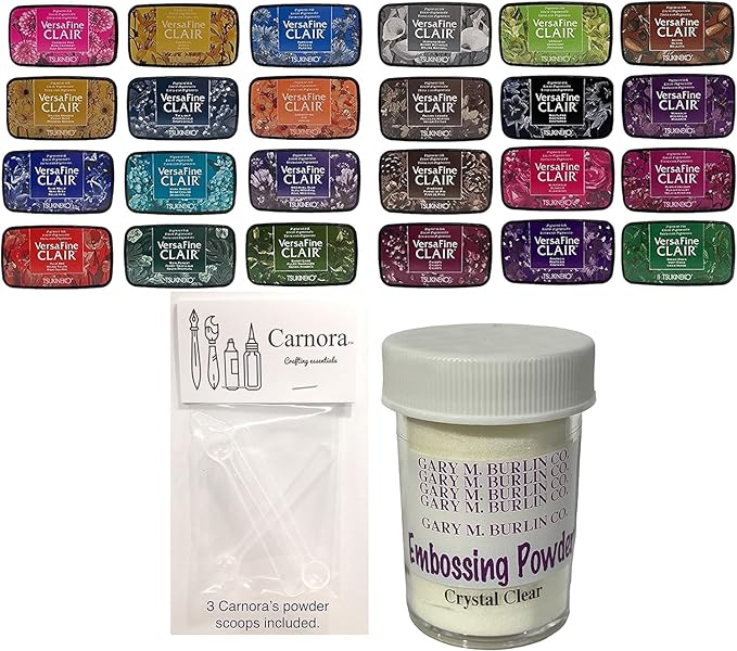 Amazon.com: Tsukineko Versafine Clair Ink Pads, 24 Colors, 1 oz Gary ...
