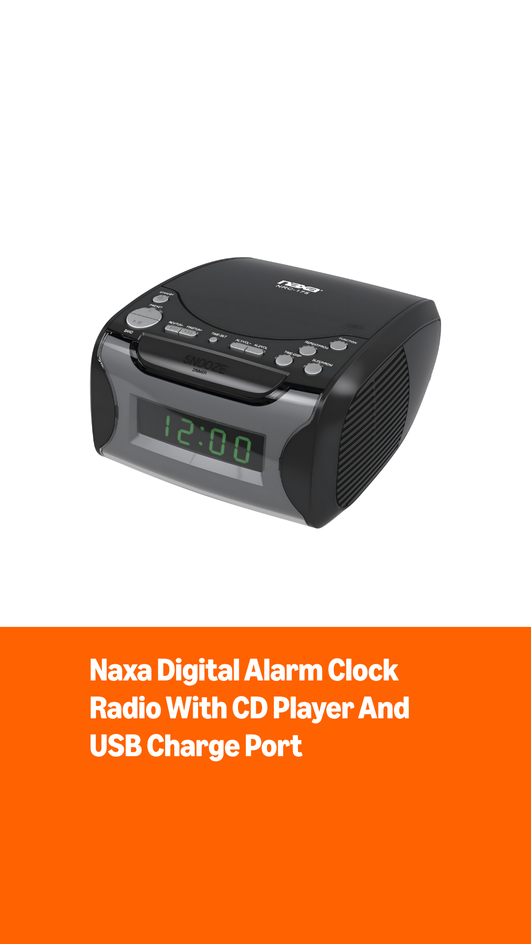 Amazon.com: Digital Alarm Clock Radio with CD Player and USB