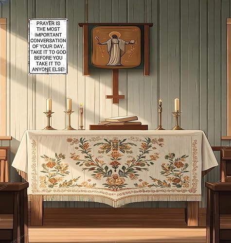 Miniatura 4 de Regalos cristianos para hombres y mujeres, la oración es la más importante conversación de tu día, letrero de hojalata vintage, arte de pared de