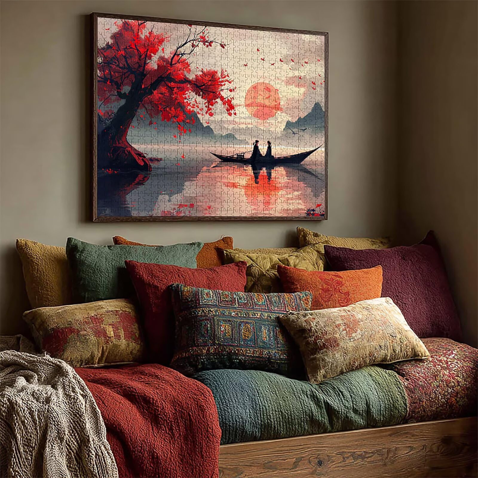 Drzewo Puzzle 5000 elementów dla dorosłych, drewniane puzzle 156 x 105 cm, gra edukacyjna dla dorosłych z wykwintnym pudełkiem do pakowania, kolekcja relaksująca gra, prezent dla dziewczyny, dekoracja