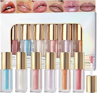 6 Pcs Subtle Shimmery Lip Gloss Colorful Set ...