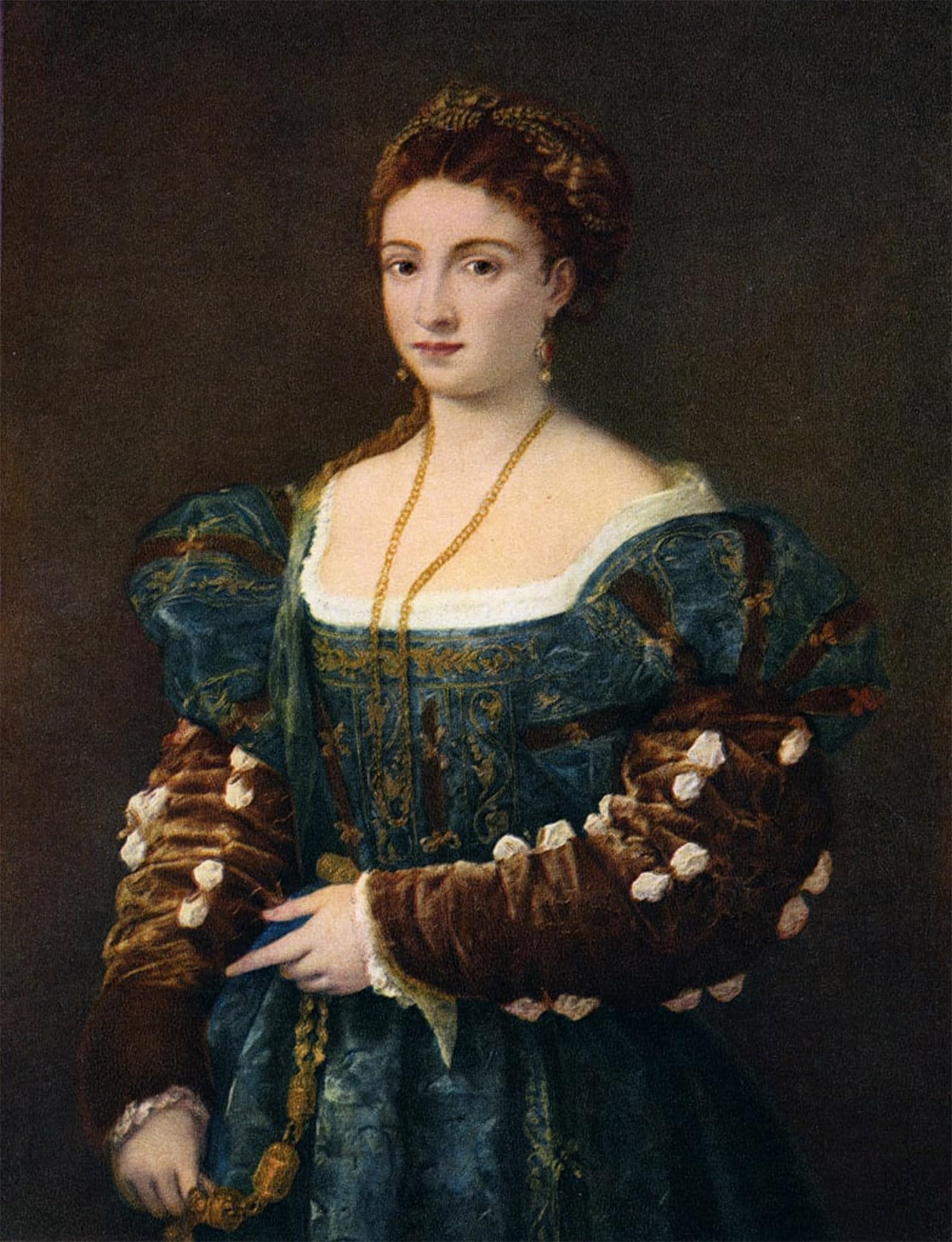 POSTERIIk Famous Print Pop Art Wall Art Graffiti Portrait of a Noblewoman or La Bella by Tiziano Vecelli Art Prints for Home Decor 60x90cm
