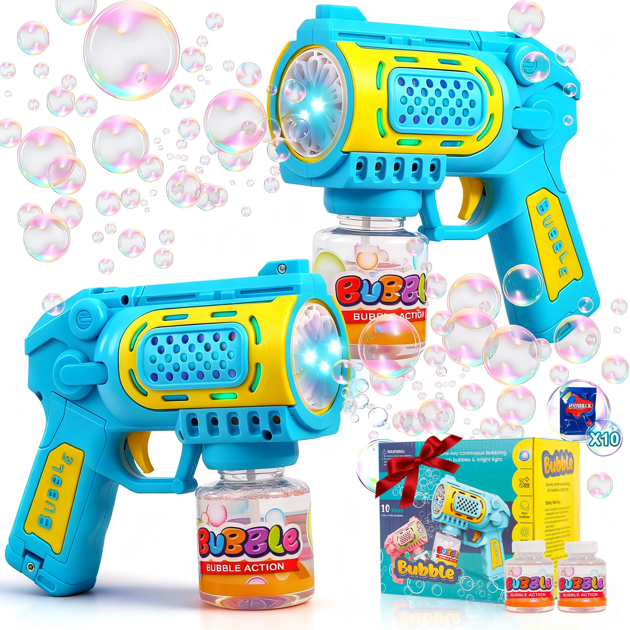 UGYWI Bubble Gun Machine 2-Pack