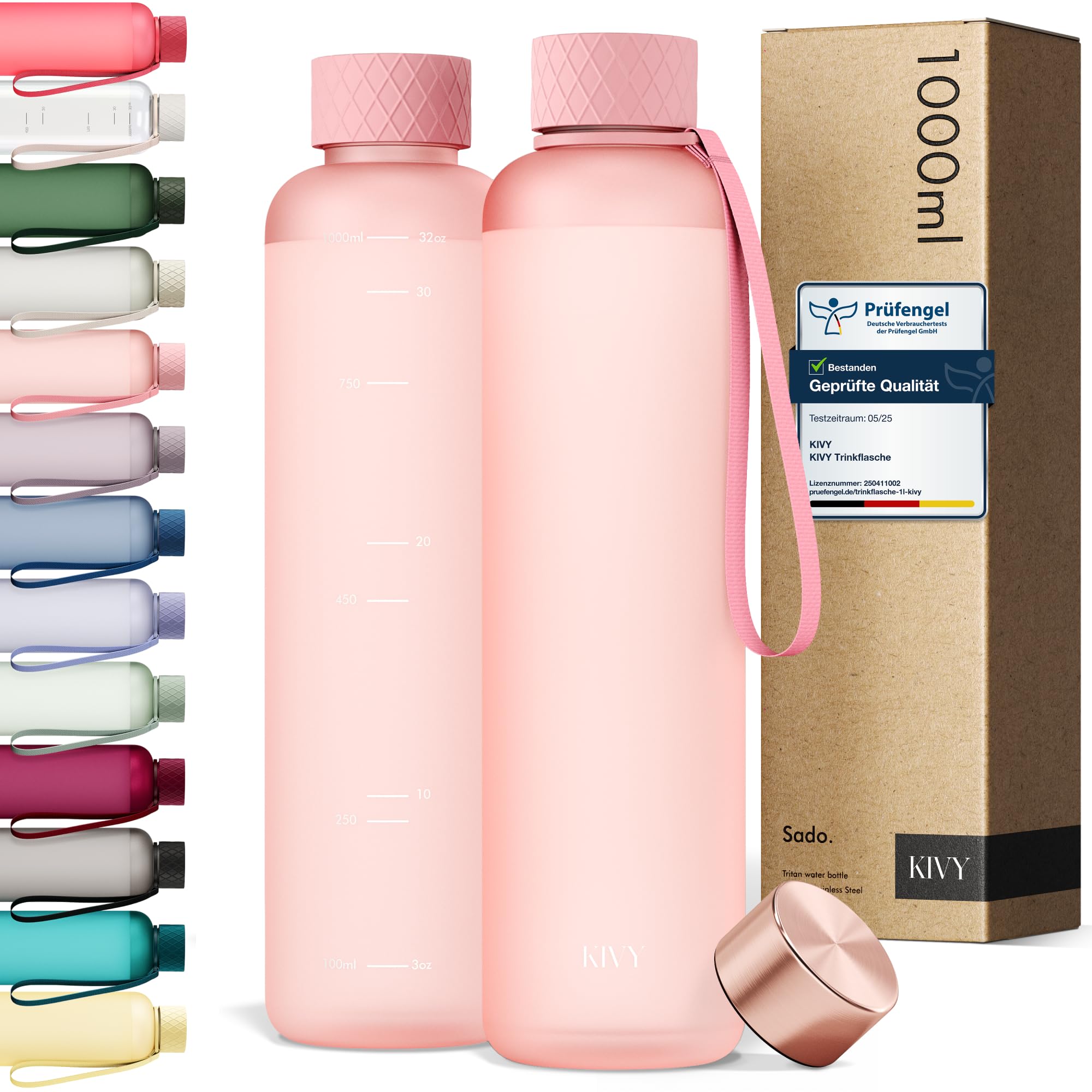 KIVY Tritan-Wasserflasche der 2. Generation