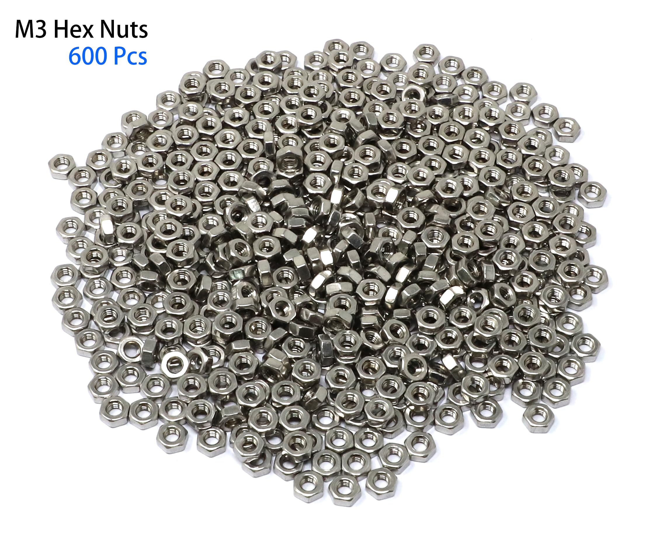 iexcell 1800 piezas métricas M3 x 4/5/6/8/10/12/14/16/18/20/25/30/35/40/45/50 acero inoxidable 304 cabeza hexagonal tornillos Blots tuercas arandelas surtido kit