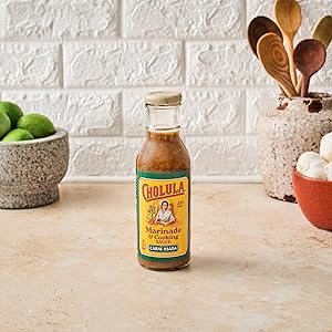 Cholula Marinade & Cooking Sauce, Carne Asada, For Carne Asada Tacos, Taco Salad, Steak Marinade and More, 12 fl oz
