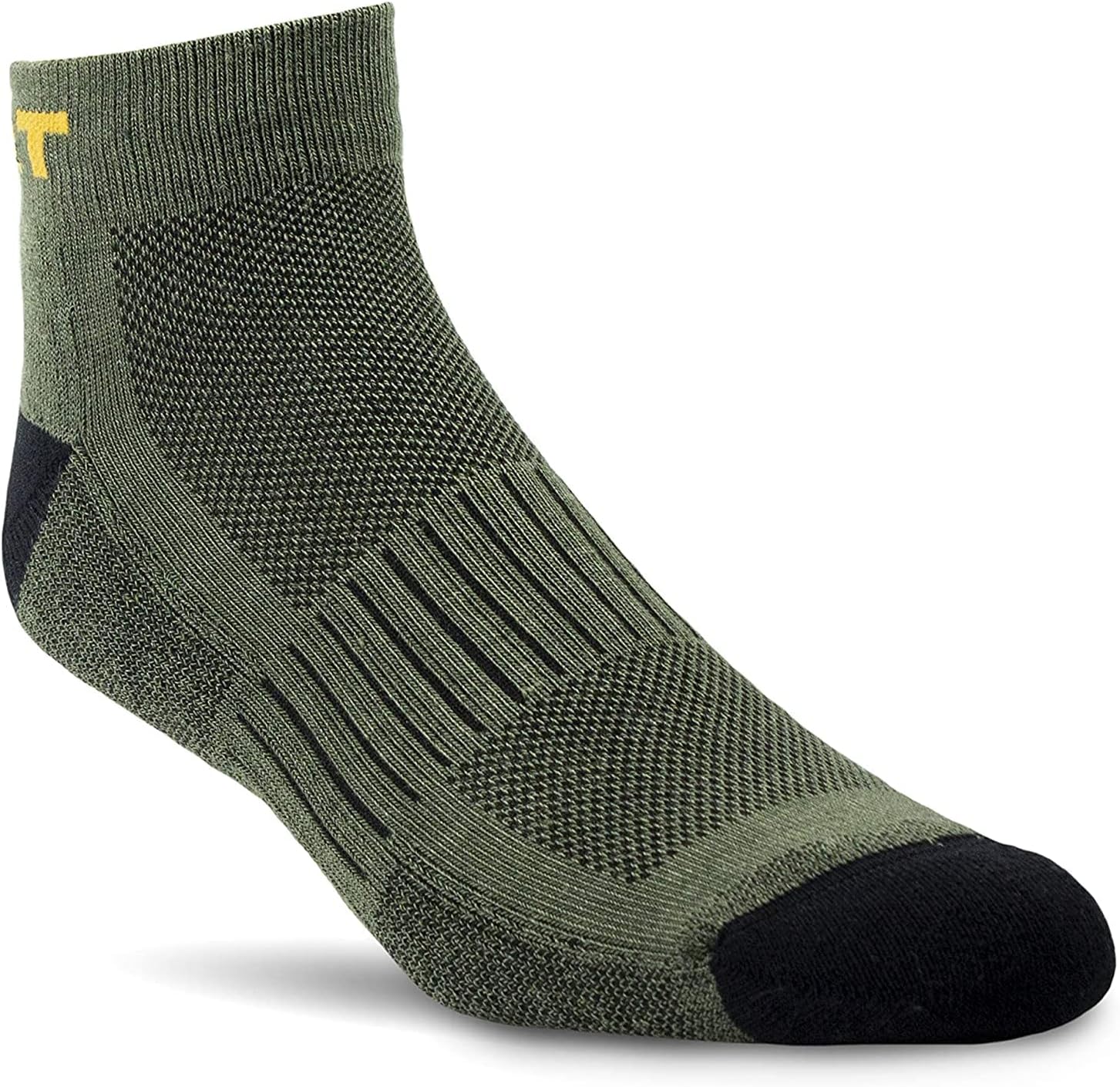 ARIAT2719 Unisex TEK High Performance Qrt Crew Work Socks 3-Pack, Olive, X-Large