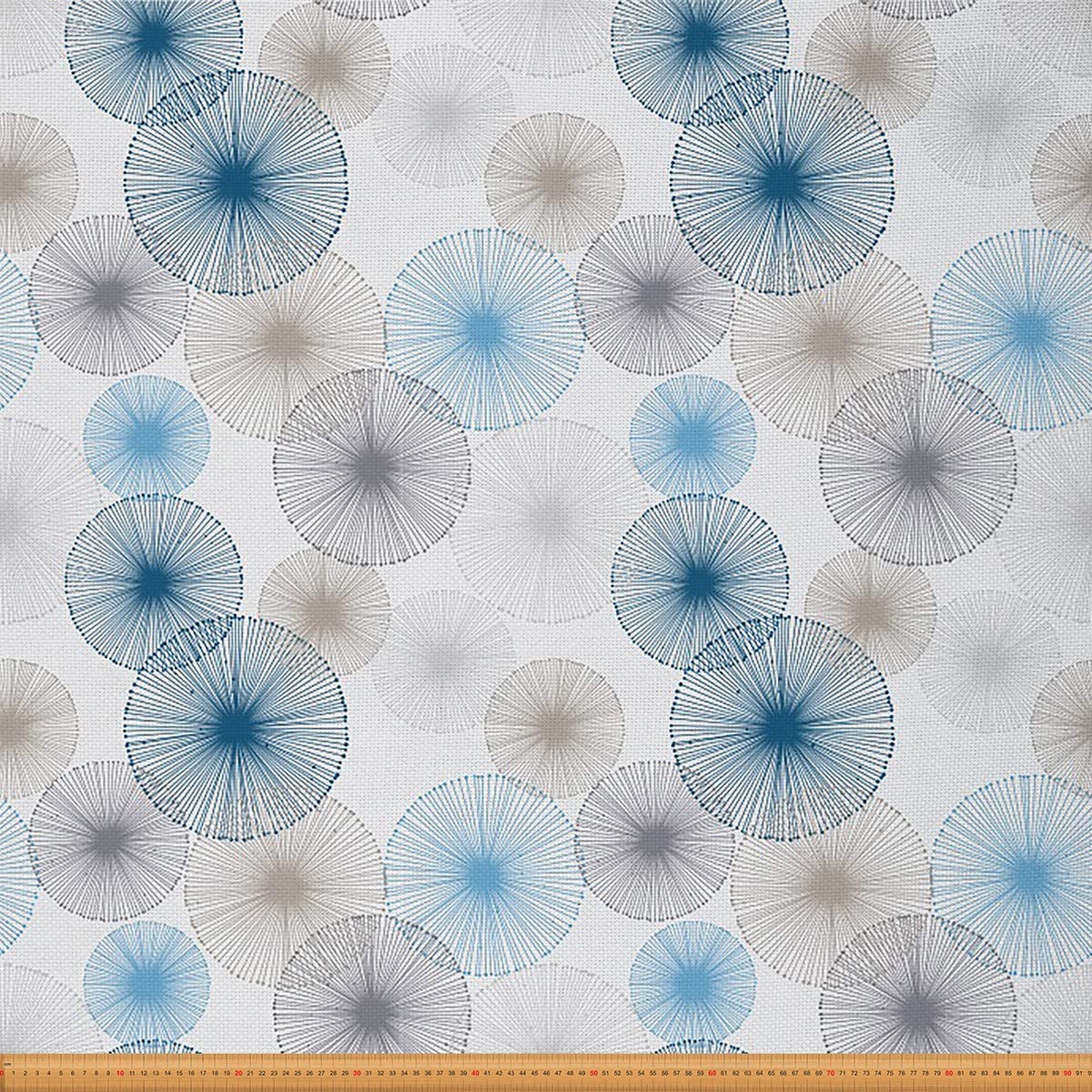 Dandelion Fabric by The Yard,Blossom Flowers Upholstery Fabric for Chairs,Botanical Floral Fabric for Upholstery and Home DIY Projects,3 Yard,(L276*W150cm) Blue