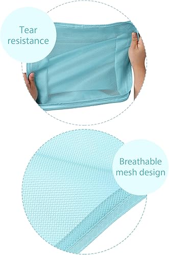 Miniatura 7 de DIMJ - Cubos de equipaje para maleta, bolsas ligeras de viaje para artículos imprescindibles, con bolsa grande para artículos de aseo personal,