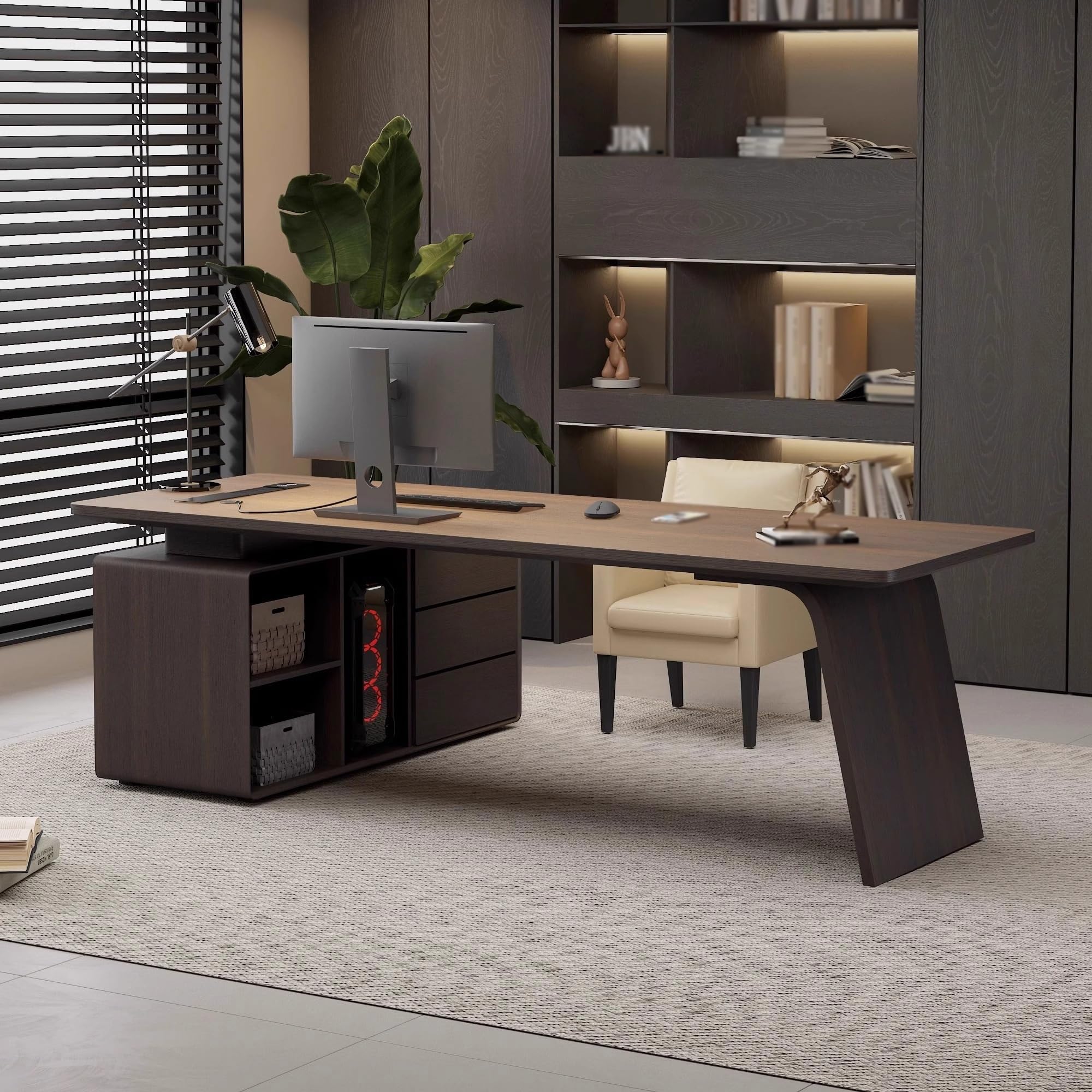 Schreibtische fürs Homeoffice Schreibtisch Moderner minimalistischer Desktop-Arbeitsplatz Wohnzimmer Büro Computertisch Schreibtische fürs Homeoffice(160cm)