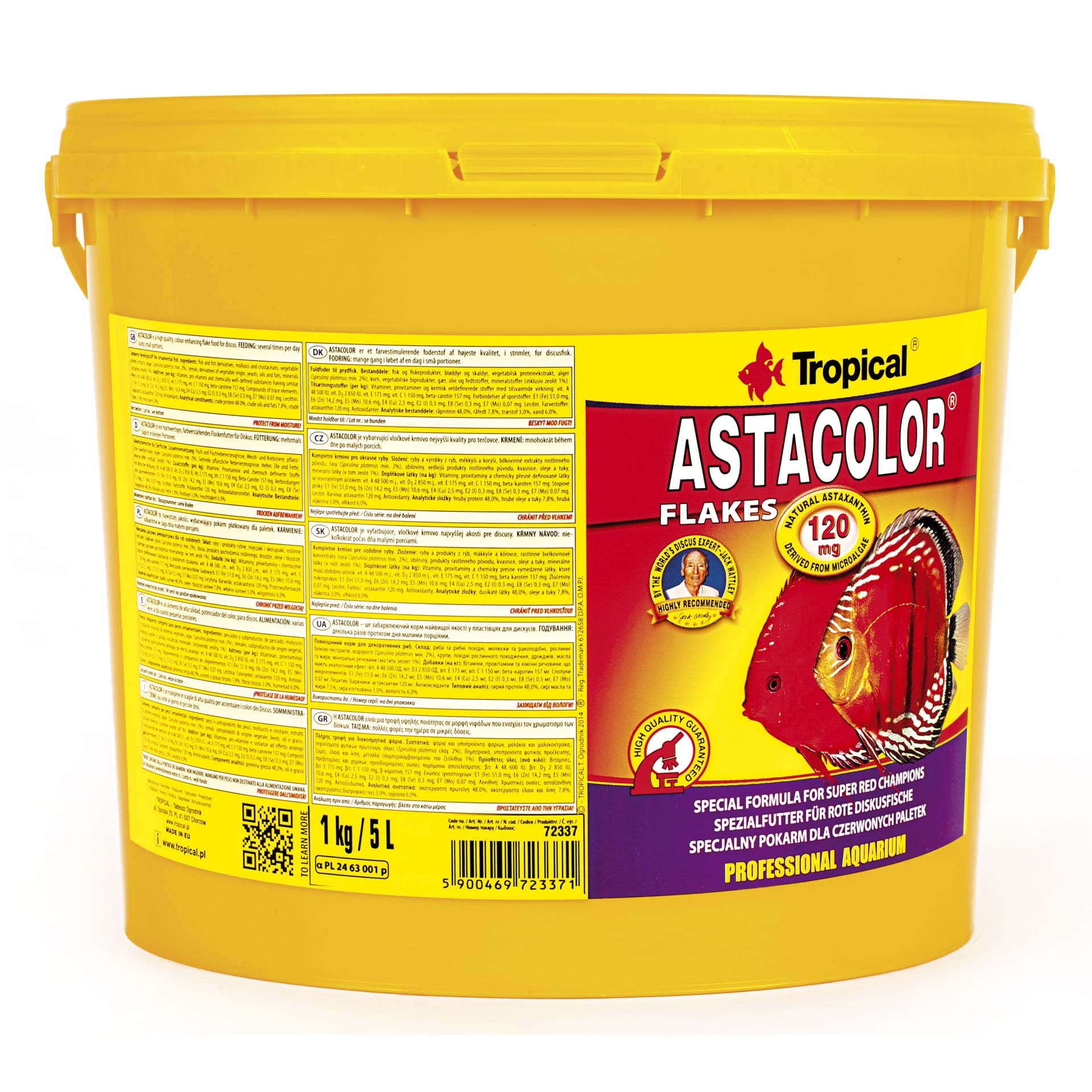 Tropical astac freecolor farbförd erndes Copo Forro, 1er Pack (1 x 5 l) Comida para Mascotas, Natural, 5 L, 1000