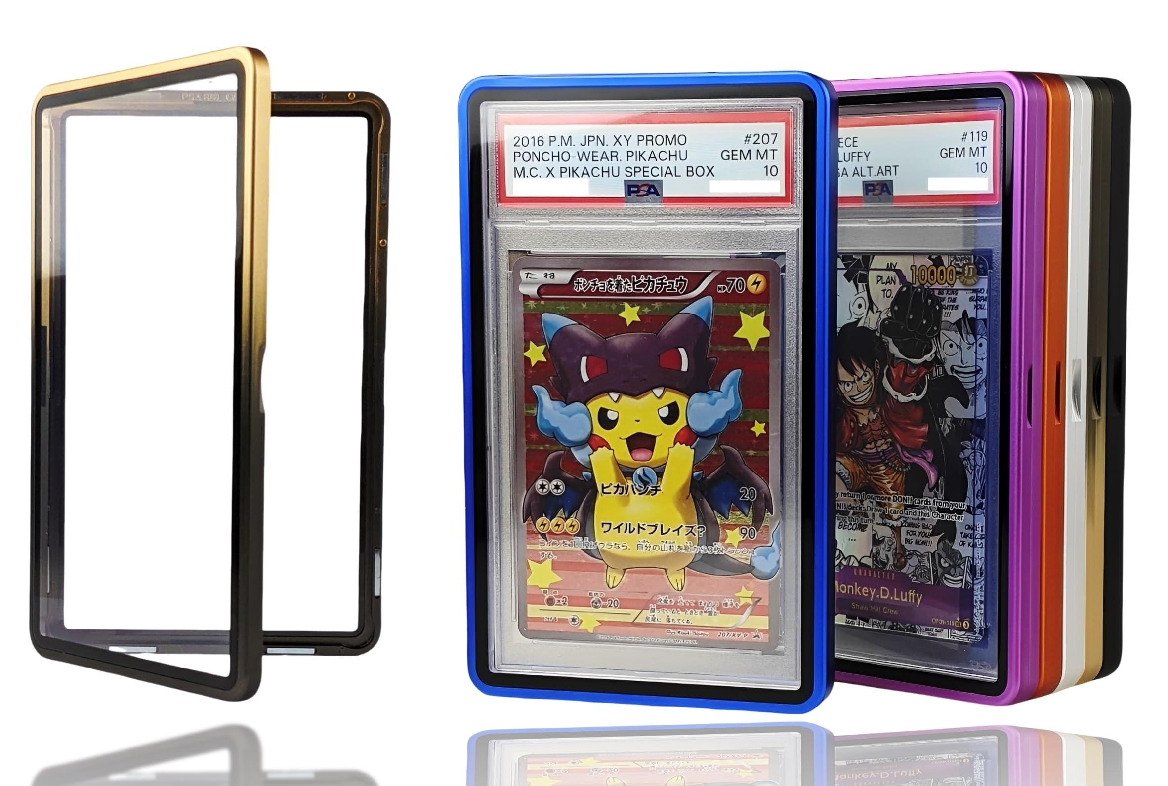 RedCap Magnetic Aluminum PSA Graded Card Holder 35PT Premium PSA Slab Protector Display Case with UV Resistant Glass Fits Standard PSA Graded Sports