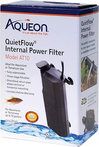 Aqueon Filtro interno sumergible para acuario, AT10 galones
