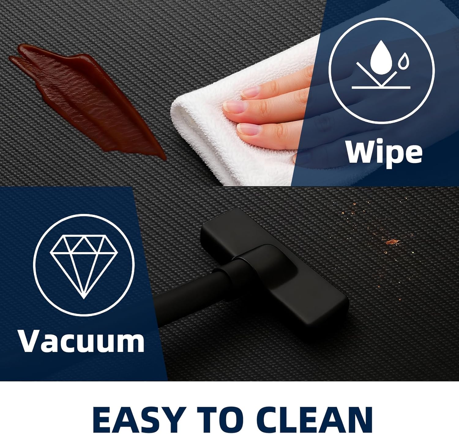 Kitchen Mat Cushioned Anti Fatigue, 0.75" Waterproof,Non Slip Kitchen Rugs, Memory Foam Comfort Mat for Standing at Home,Office,Sink,Laundry(20"x71" Black)