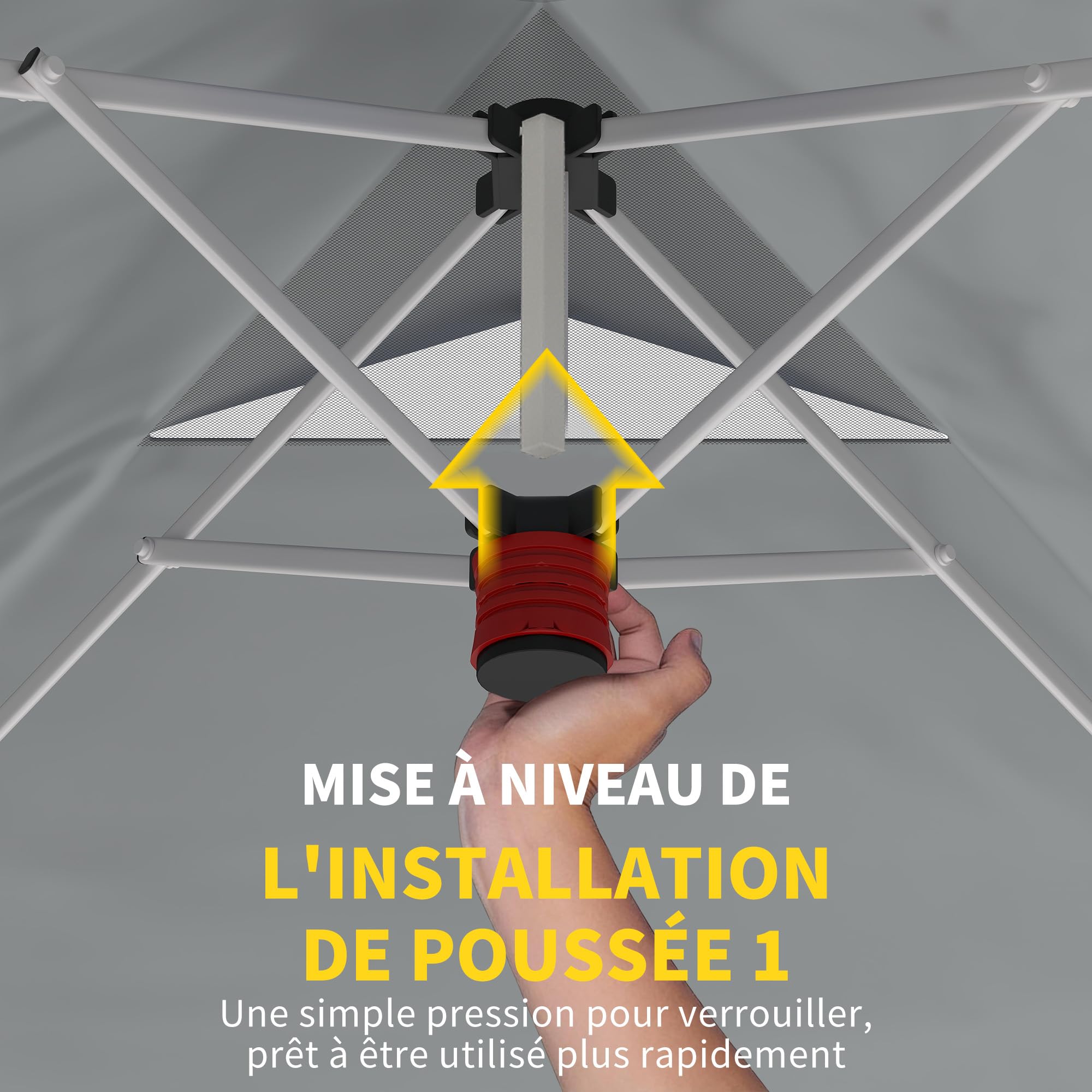 Outsunny Tonnelle de Jardin Exterieur 3x3m, tonnelle Pliante Pop-up avec Roues, Protection Solaire UPF50+, 4 Sacs de Sable, Hauteur réglable, Sac de Transport, Blanc