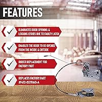 Vista 2 de AA Ignition Pestillo de bloqueo de puerta del conductor de repuesto con kit de cable y varilla – Compatible con vehículos Ford – Bronco, F Super