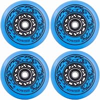 Vista 33 de Inline Skate Wheels Outdoor Asphalt Formula Aggressive Roller Blades Wheels 90a Roller Hockey Replacement Wheels with Bearings ABEC-9 and Floating