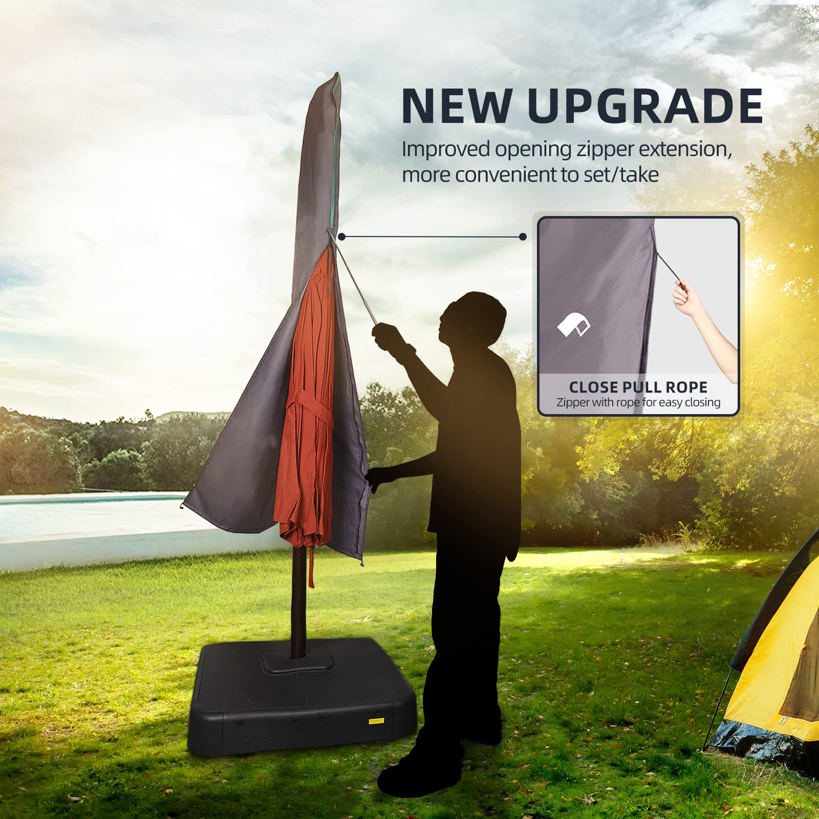 Patio Umbrella Cover 9 ft, PALON Outdoor Umbrella Covers