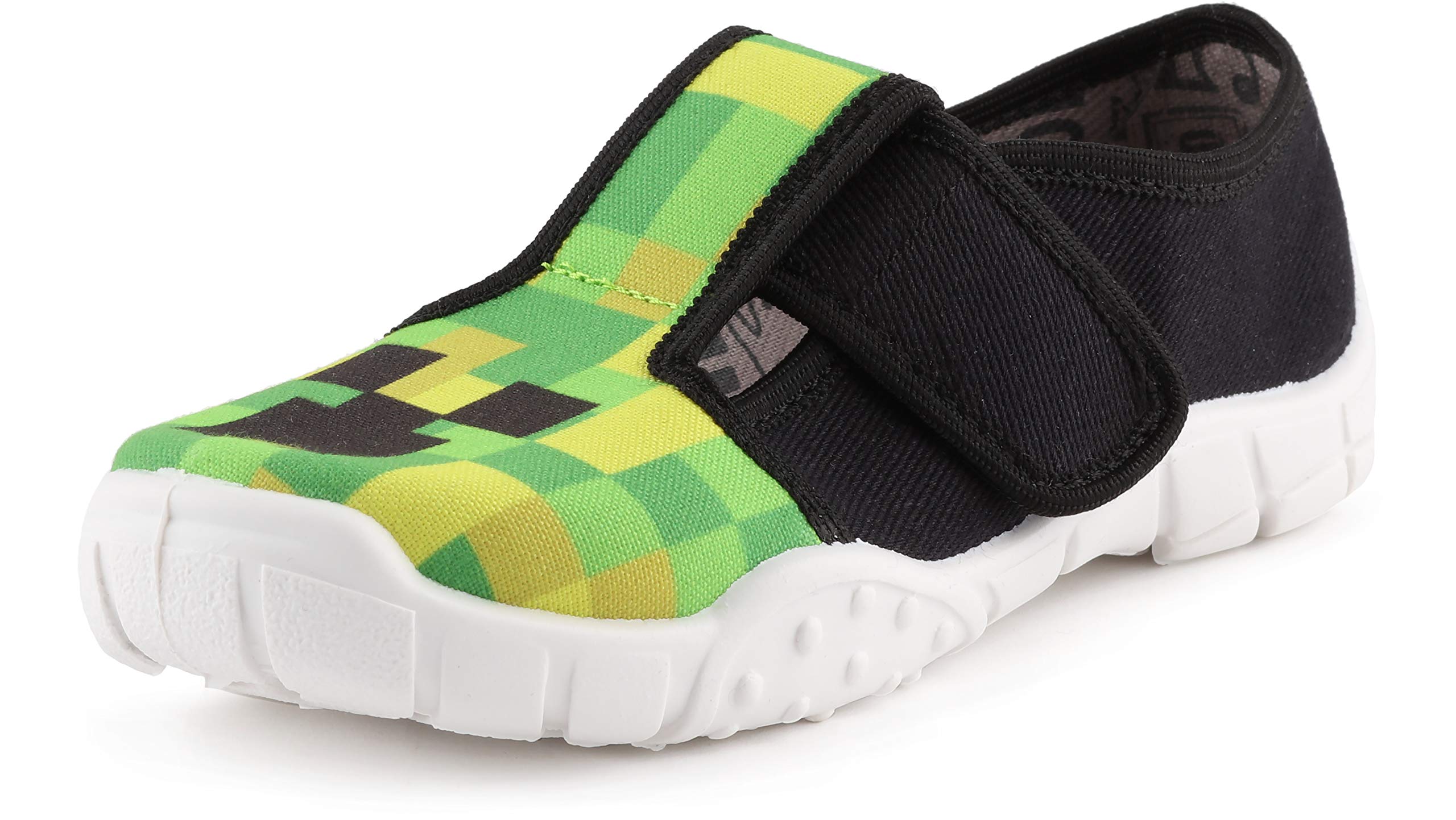 Ladeheid Hausschuhe Kinder Junge, Kinderhausschuhe mit Klettverschluss, Bequeme und Stabile Kindergarten Hausschuhe, Ideal auch für Schule, Spazierengehen und Zuhause LARW005