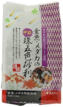 砂金　小粒中粒セット Amazon | SUDO(スドー) スターペット 金魚・メダカの中粒珠五色