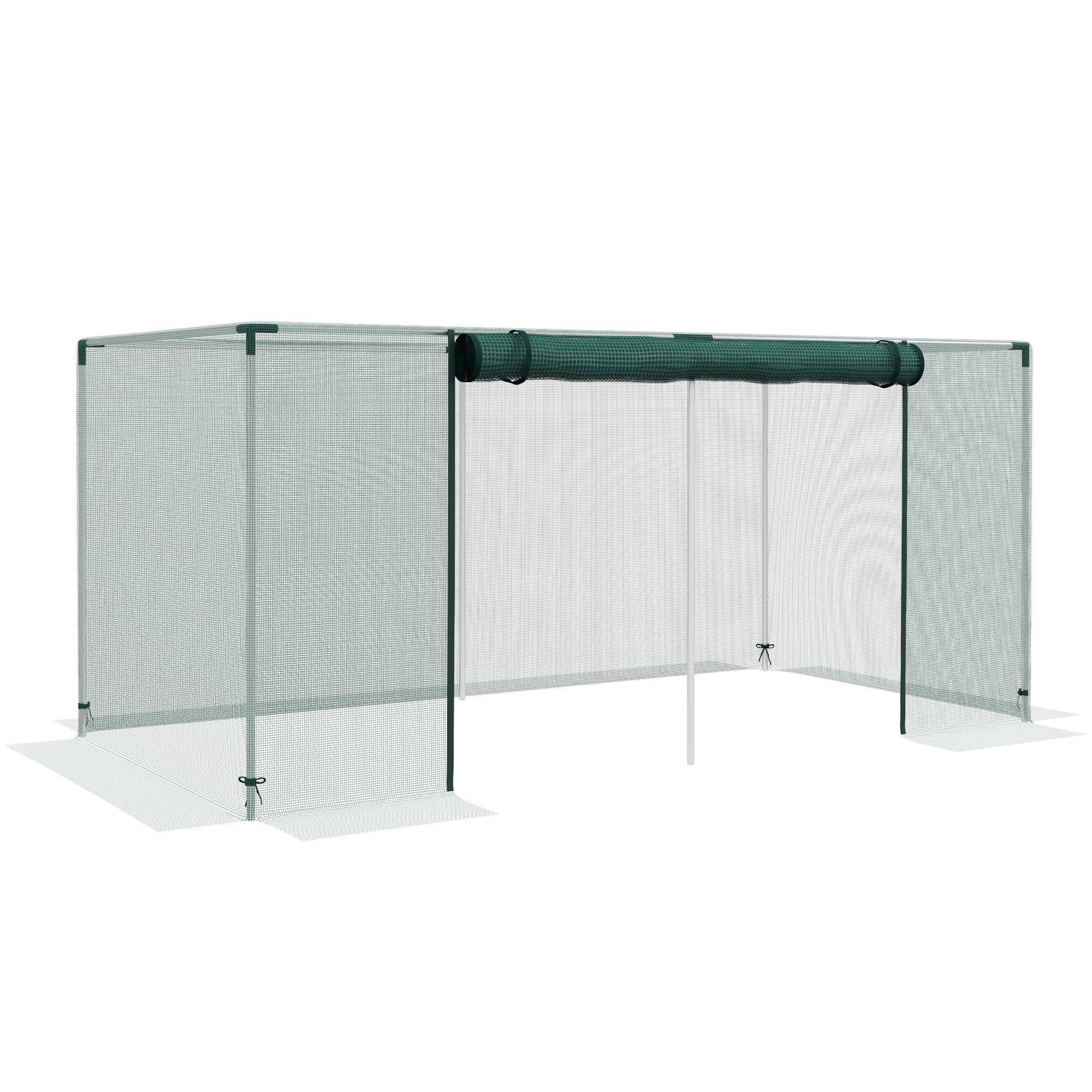 Outsunny Broeikas voor de tuin, 6 m², 3 x 2 m, met 1 deur