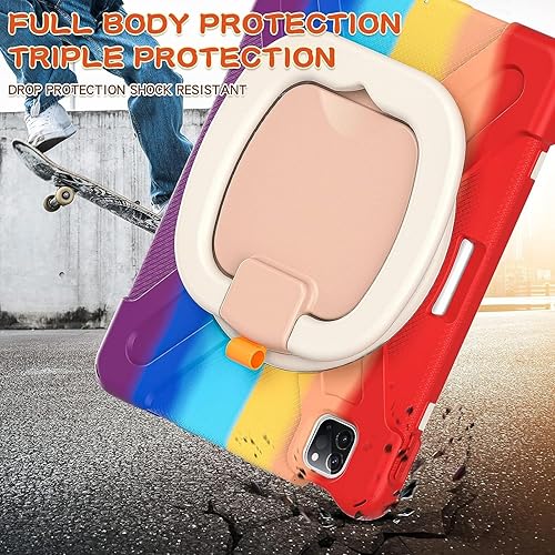 Vista 262 de Funda para iPad (A16) de 11 pulgadas 2025, Aslo para iPad 10 de 10.9 pulgadas 2022, funda resistente a prueba de golpes, soporte giratorio, soporte