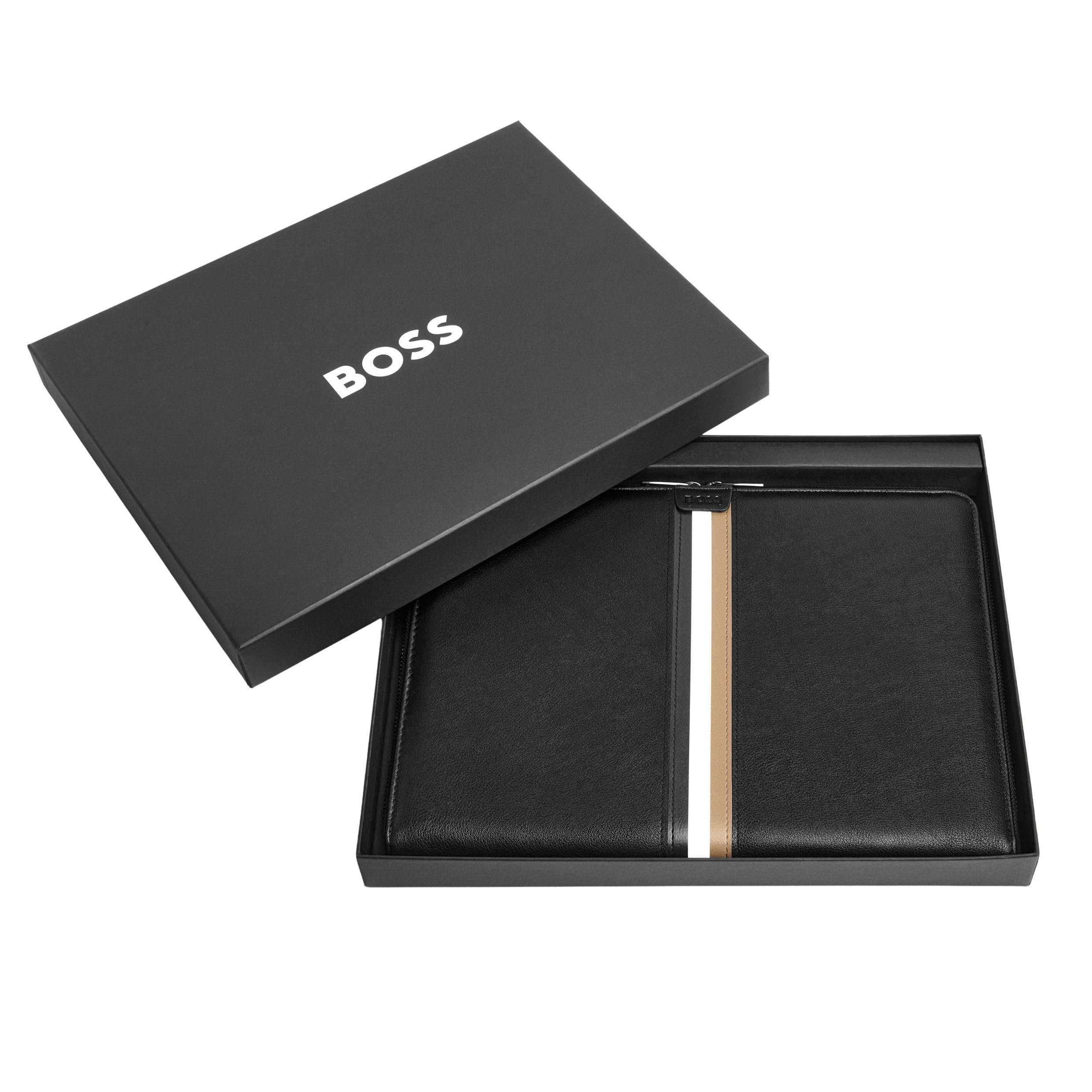 HUGO BOSS Schreibmappe Iconic Conference Folder Black schwarz