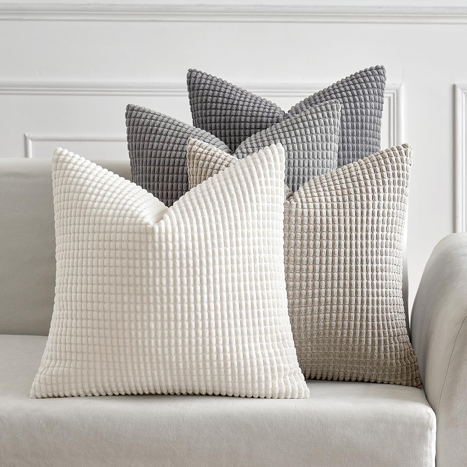 Amazon.com: MIULEE Timeless Neutral Pillow Covers 18x18 Inch