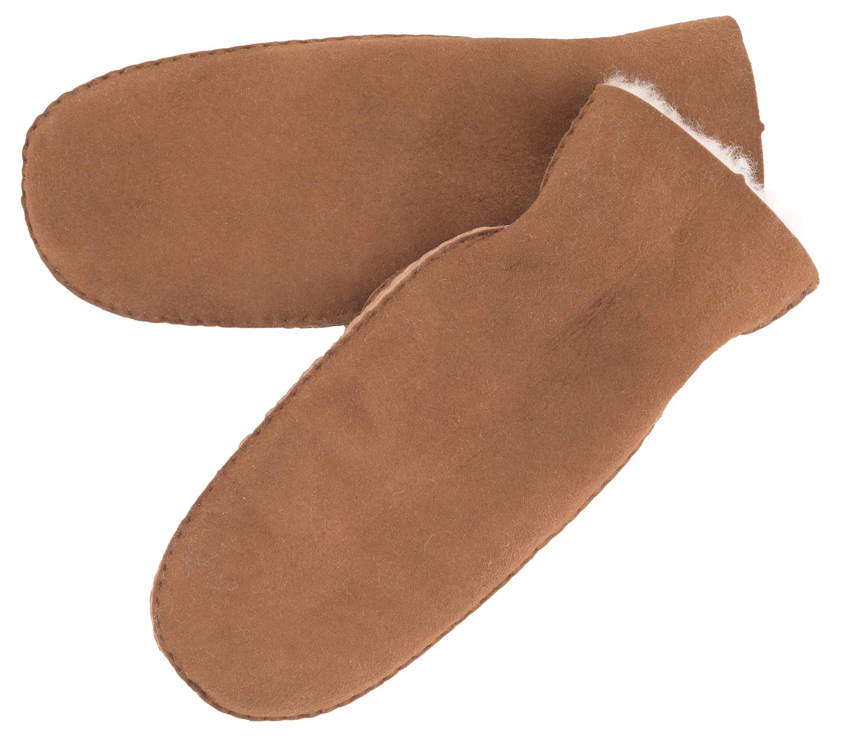 Lambland Ladies Premium Sheepskin Whole Piece Mittens in Chestnut
