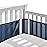 BreathableBaby Breathable Mesh Liner for Full-Size Cribs, Classic 3mm Mesh, Navy (Size 4FS Covers 3 or 4 Sides)