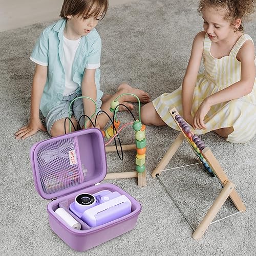 Miniatura 6 de BOVKE Estuche de transporte para cámara DylantoAnchiooMEETRYE Kids de impresión instantánea, 1080P para niños, cámara instantánea, juguetes, soporte