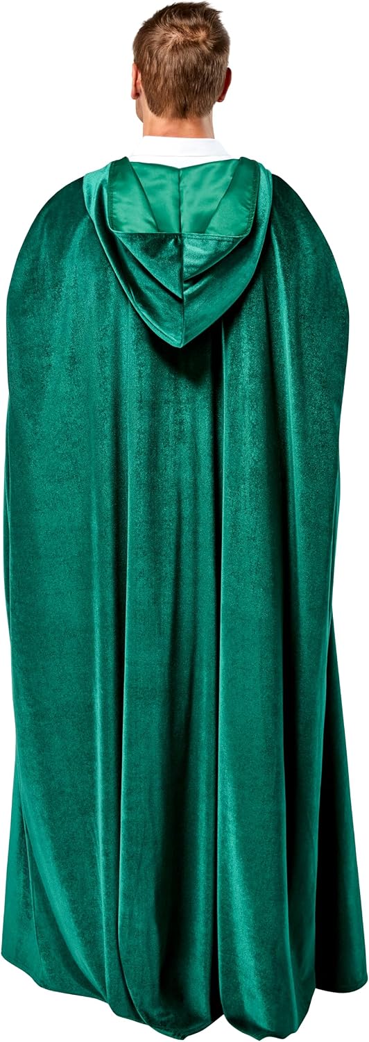 Rubies Green Hooded Cloak for Adults, Men's One Size