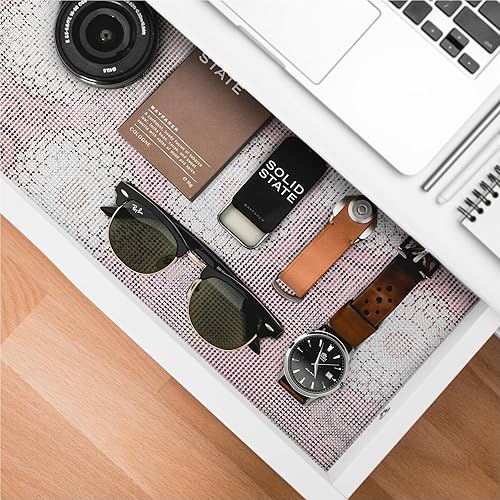 Miniatura 2 de Revestimiento para estantes, revestimientos de refrigerador no adhesivos para estantes, lavable de 18 x 96 pulgadas, forro de vinilo antideslizante