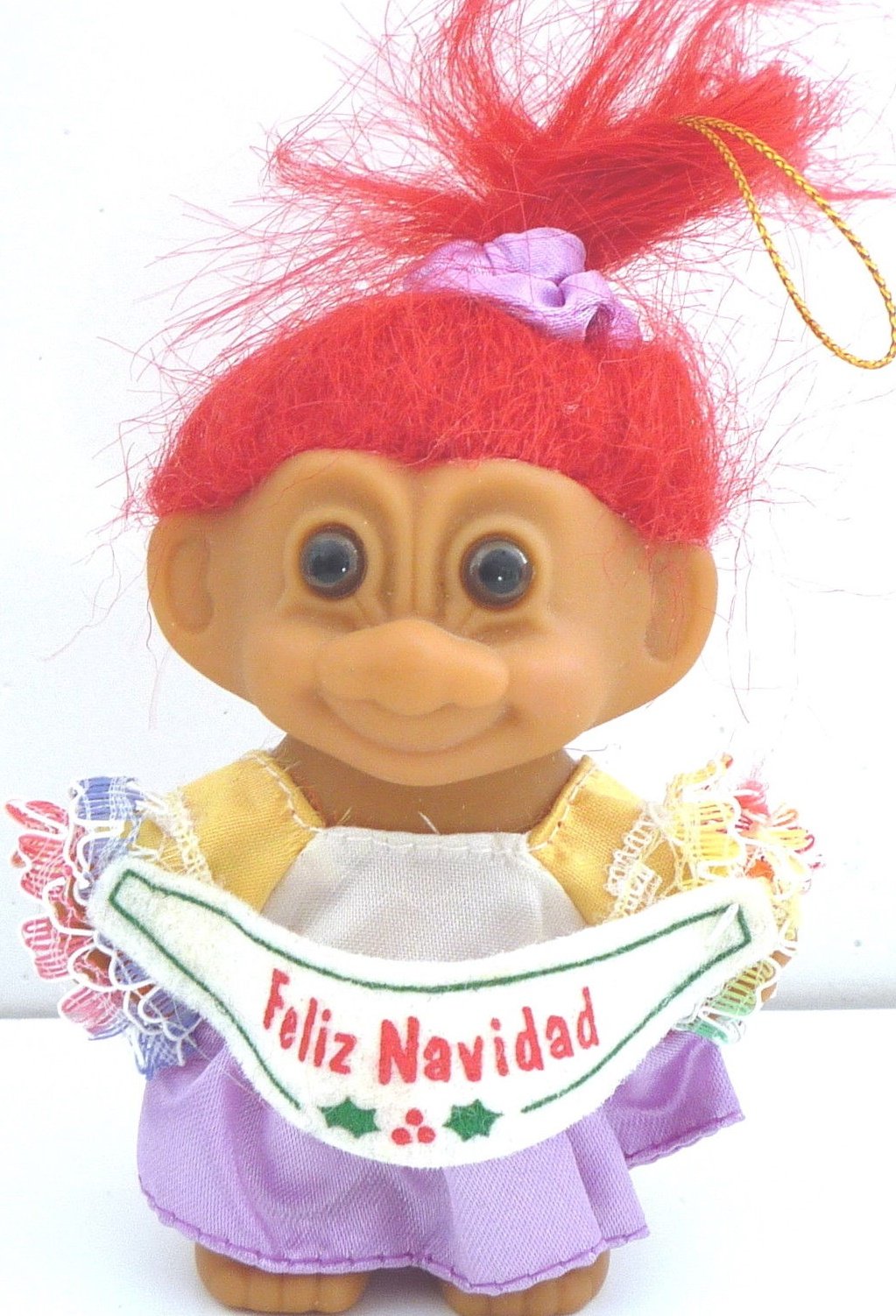 Amazon.com: Vintage FELIZ NAVIDAD Troll Doll/Ornament (3